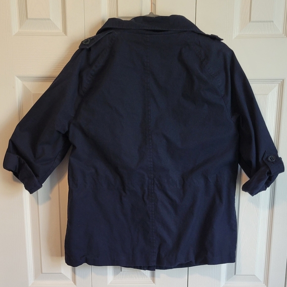 Nautica Navy Jacket with Tab Cuffs and Button Pockets, Size Medium - Picture 2 of 7